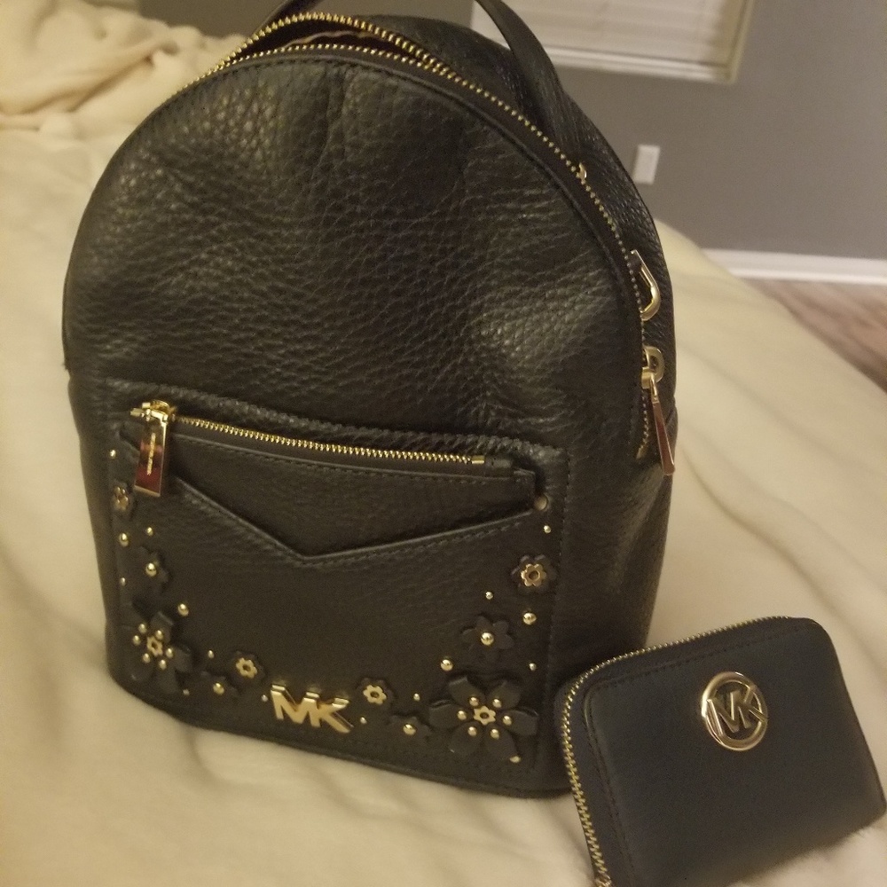 MK mini backpack and mini wallet